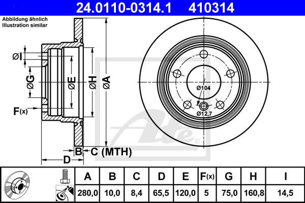 bremžu disks 24.0110-0314.1