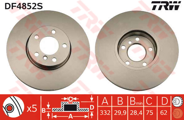 bremžu disks DF4852S