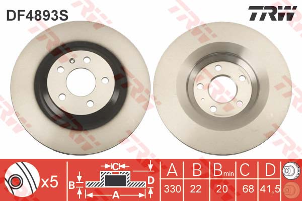 Bremžu disks DF4893S