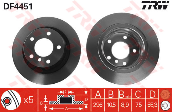 Bremžu disks DF4451 150.3429.20