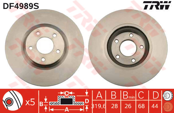 Bremžu disks DF4989S