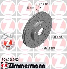 bremžu disks 590.2589.52    TOYOTA SPORT