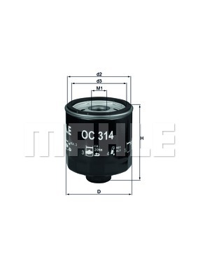 FILTRS EĻĻAS OC314  W712/54 OC314