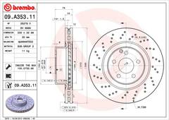 Bremžu disks 09.A353.11