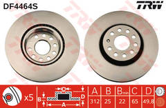 Bremžu disks DF4464S