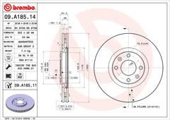Bremžu disks 09.A185.11 