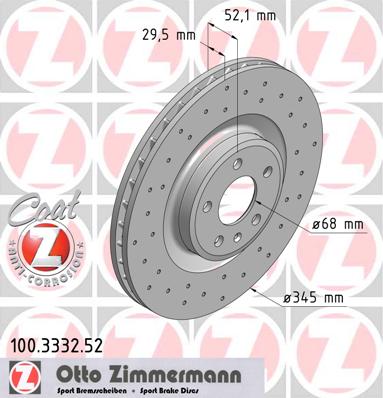 Bremžu disks 100.3332.52