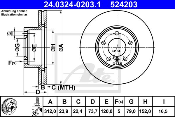Bremžu disks 24.0324-0203.1