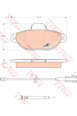 Bremžu kluči GDB1745