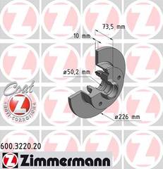 bremžu disks 600.3220.20   VAG with ABS ring