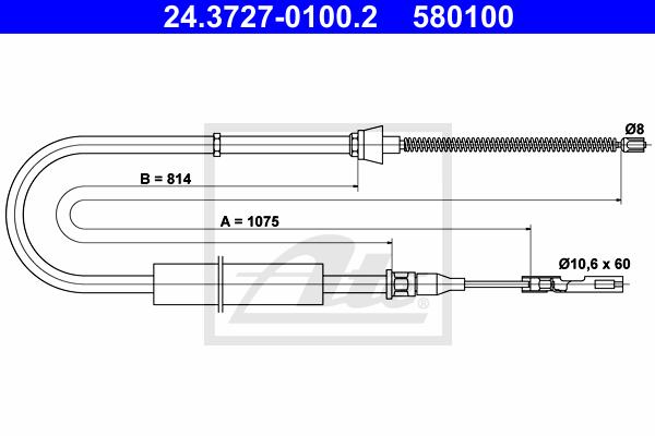 Bremžu trose 24.3727-0100.2