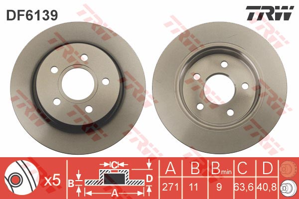 Bremžu disks DF6139 