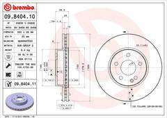 Bremžu disks 09.8404.11