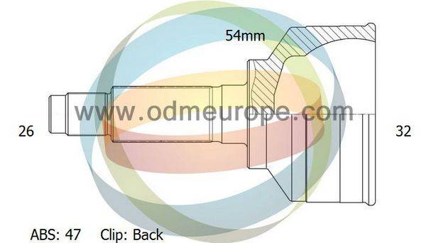 granāta 12-221680 OJ-1680 GI-012 151356 Chrysler Voyager,Grand Voyager 84-05 , LeBaron 90-94 abs47 