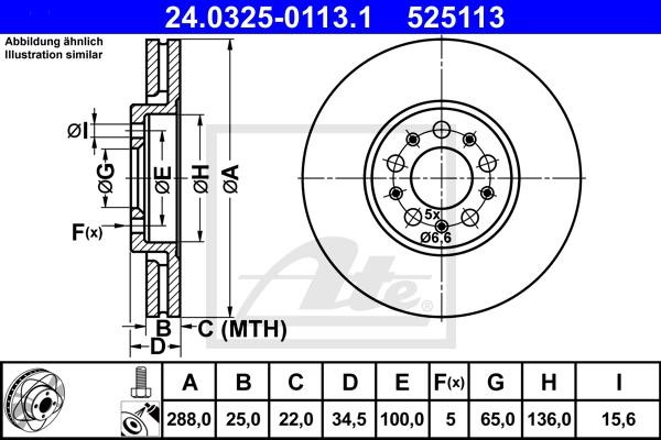 Bremžu disks 24.0325-0113.1