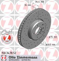 Bremžu disks 150.3478.52