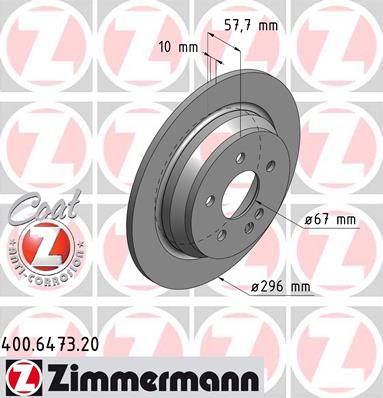 Bremžu disks 400.6473.20