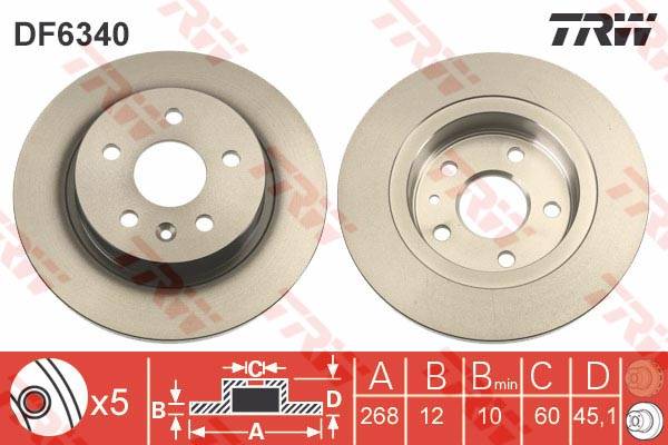 Bremžu disks DF6340