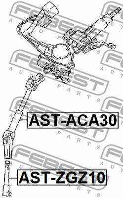 stūres vārpsta AST-ACA30
