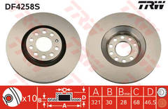 Bremžu disks DF4258S