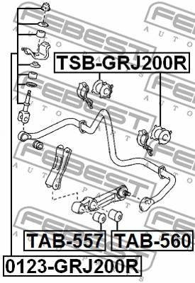 Stabilizatora atsaite 0123-GRJ200R