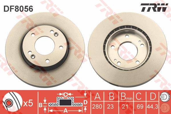 Bremžu disks DF8056