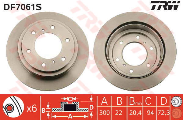 Bremžu disks DF7061S