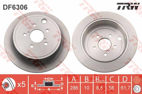 Bremžu disks DF6306