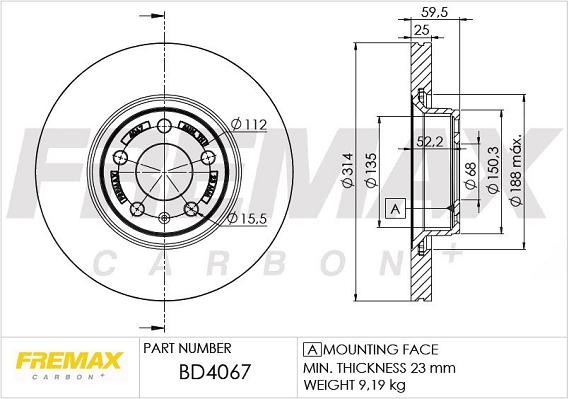 bremžu disks BD-4067