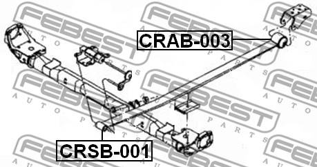 Bukse CRAB-003 aizmugurējās atsperlāgas priekšējā  Voyager 84-07 04228492  05006950AA