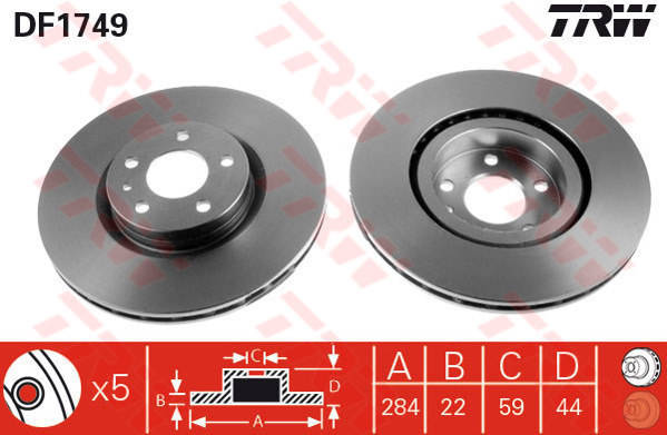 Bremžu disks DF1749