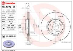 Bremžu disks 09.A272.11