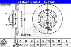 bremžu disks 24.0325-0138.1