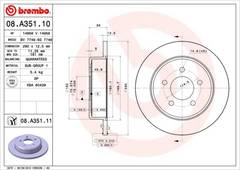 Bremžu disks 08.A351.11