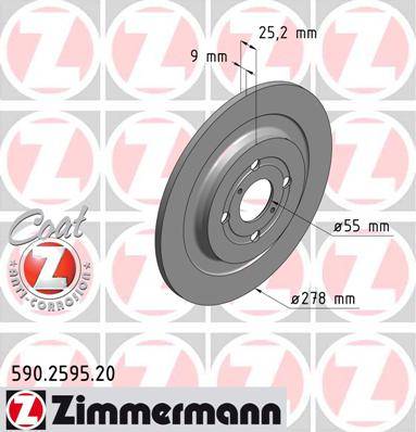 bremžu disks 590.2595.20    TOYOTA