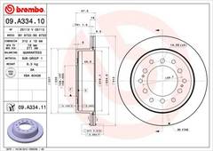 Bremžu disks 09.A334.11