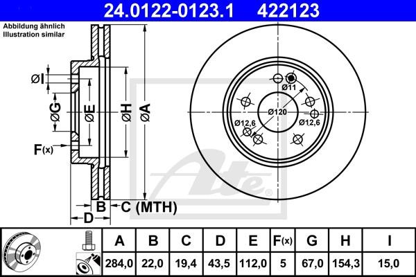 Bremžu disks 24.0122-0123.1