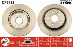 Bremžu disks DF6112