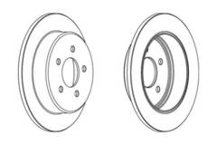 bremžu disks DDF1378  /BR54032 Exproler 95-  4WD aizmugure RAY/66565