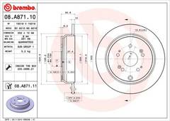 Bremžu disks 08.A871.11