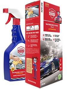 virsbūves tīrīšanas līdzeklis Auto Waterless Wash&Wax 3in1 750ml pudele,150mL,aizsargcimds un 2 lupa