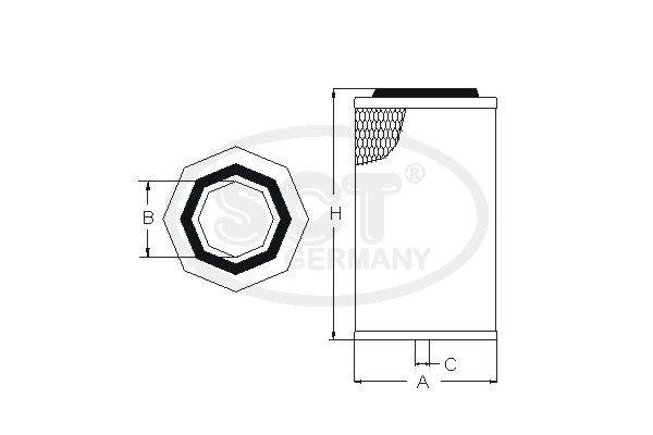 gaisa filtrs SB028 C30850/2
