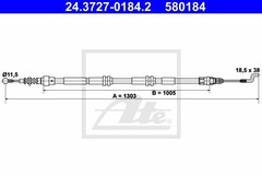 Rokas bremzes trose 24.3727-0184.2