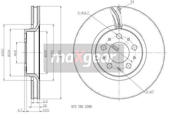 Bremžu disks 19-1006