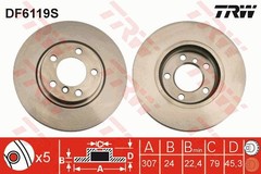 Bremžu disks DF6119S