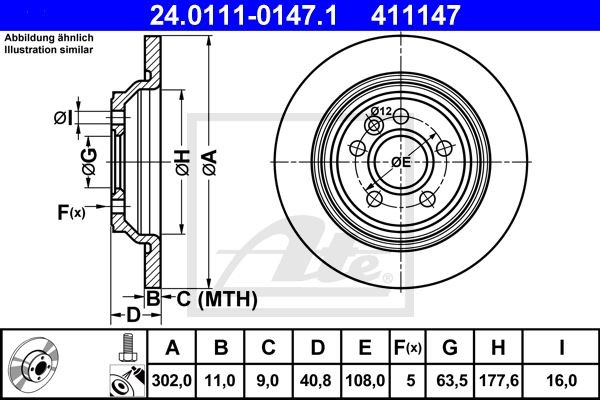 Bremžu disks 24.0111-0147.1