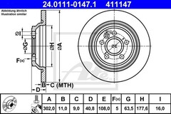 Bremžu disks 24.0111-0147.1