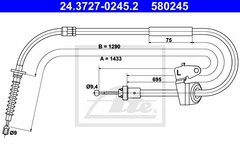 Bremžu trose 24.3727-0245.2