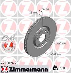 Bremžu disks 440.3124.20