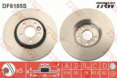 Bremžu disks DF6185S